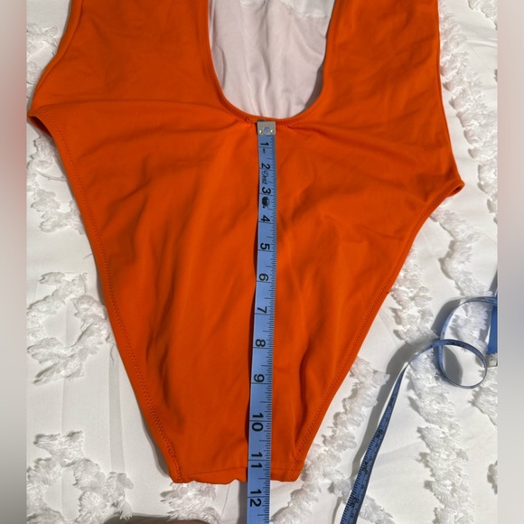 Pink by VS Orange One-Piece Swimsuit Size Large - Picture 3 of 5